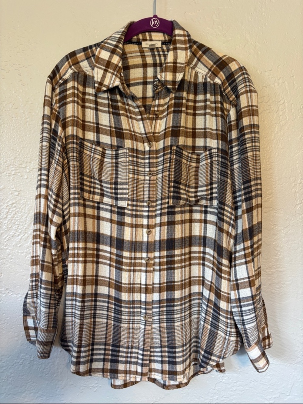 Anthropologie Pilcro The Hadley Relaxed Button Down Plaid Shirt S - Picture 2 of 10